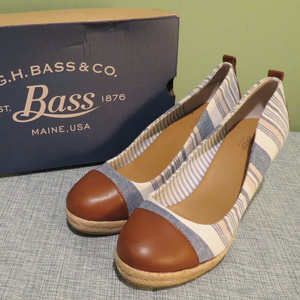 Bass Kaitlyn Blue/Multi Wedge 8M New in Box - Picture 2 of 5